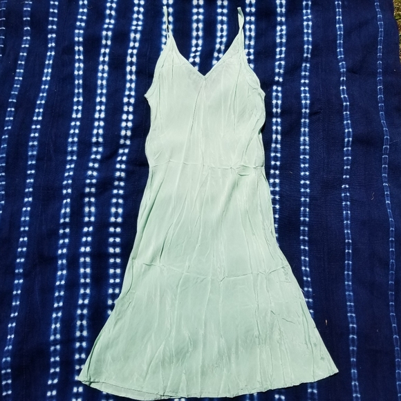 Vintage 60s Mint Green Sleeveless Dress & Slip - Picture 7 of 16